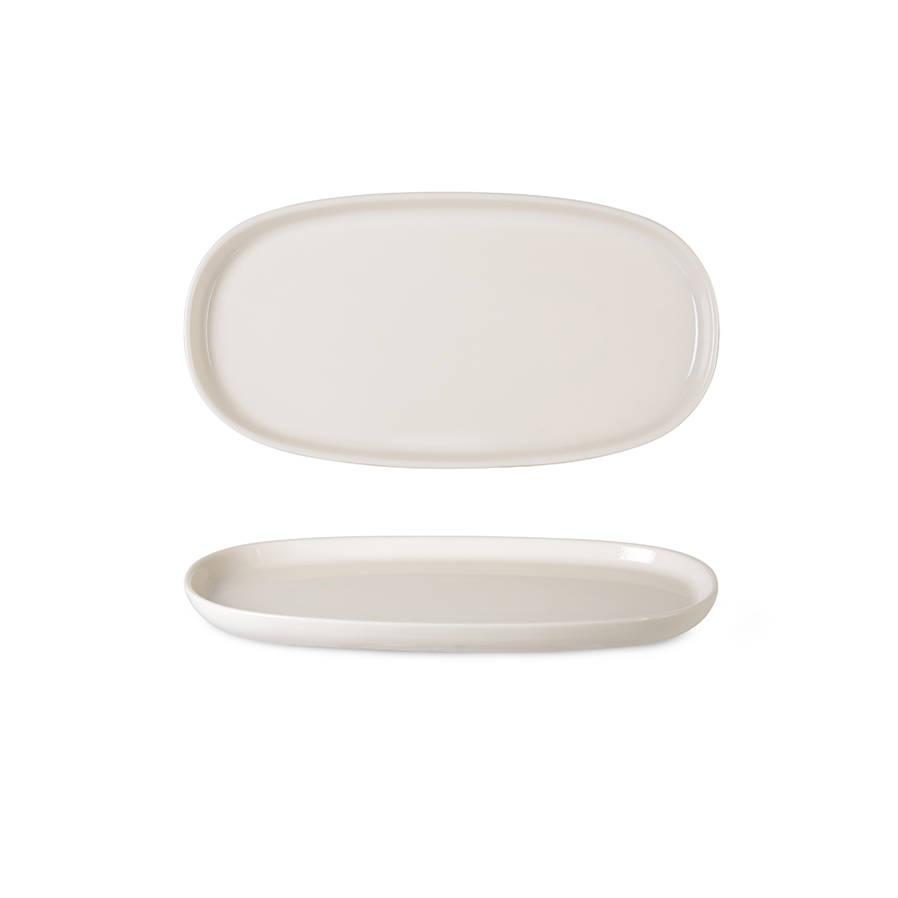 Toledo Cream Oval Plate